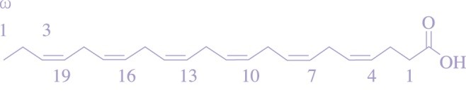 二十二碳六烯酸的化学结构